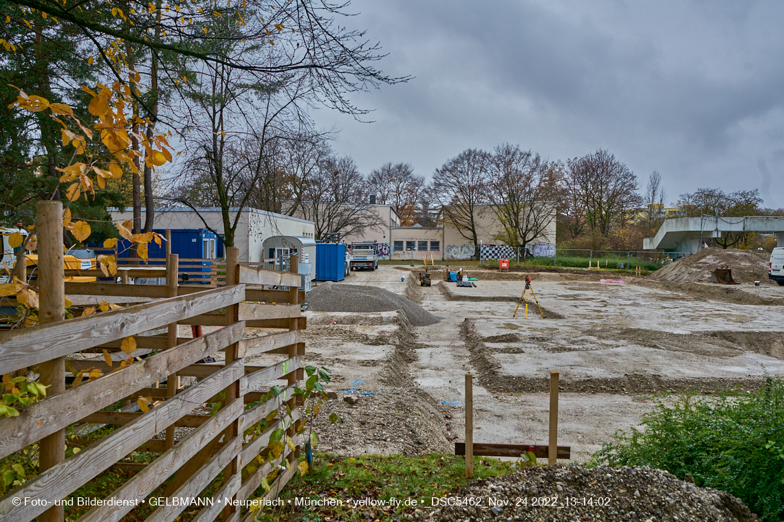 24.11.2022 - Baustelle an der Quiddestraße Haus für Kinder in Neuperlach